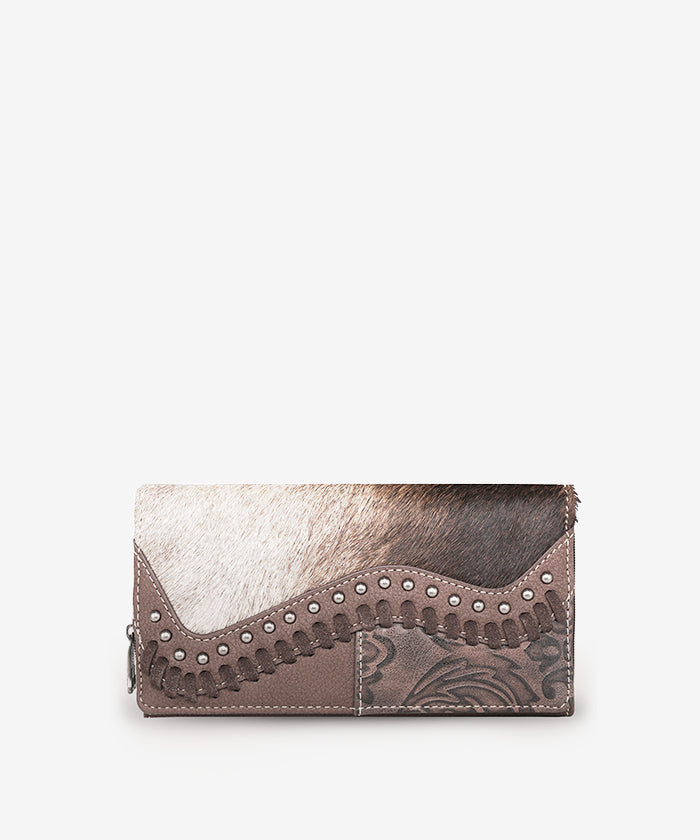 Trinity Ranch Genuine Hair-On Cowhide Crossbody Saddle Purse - Western Style Leather Handbag for Women, Perfect for Rodeo, Country Concerts & Cowgirl Fashion