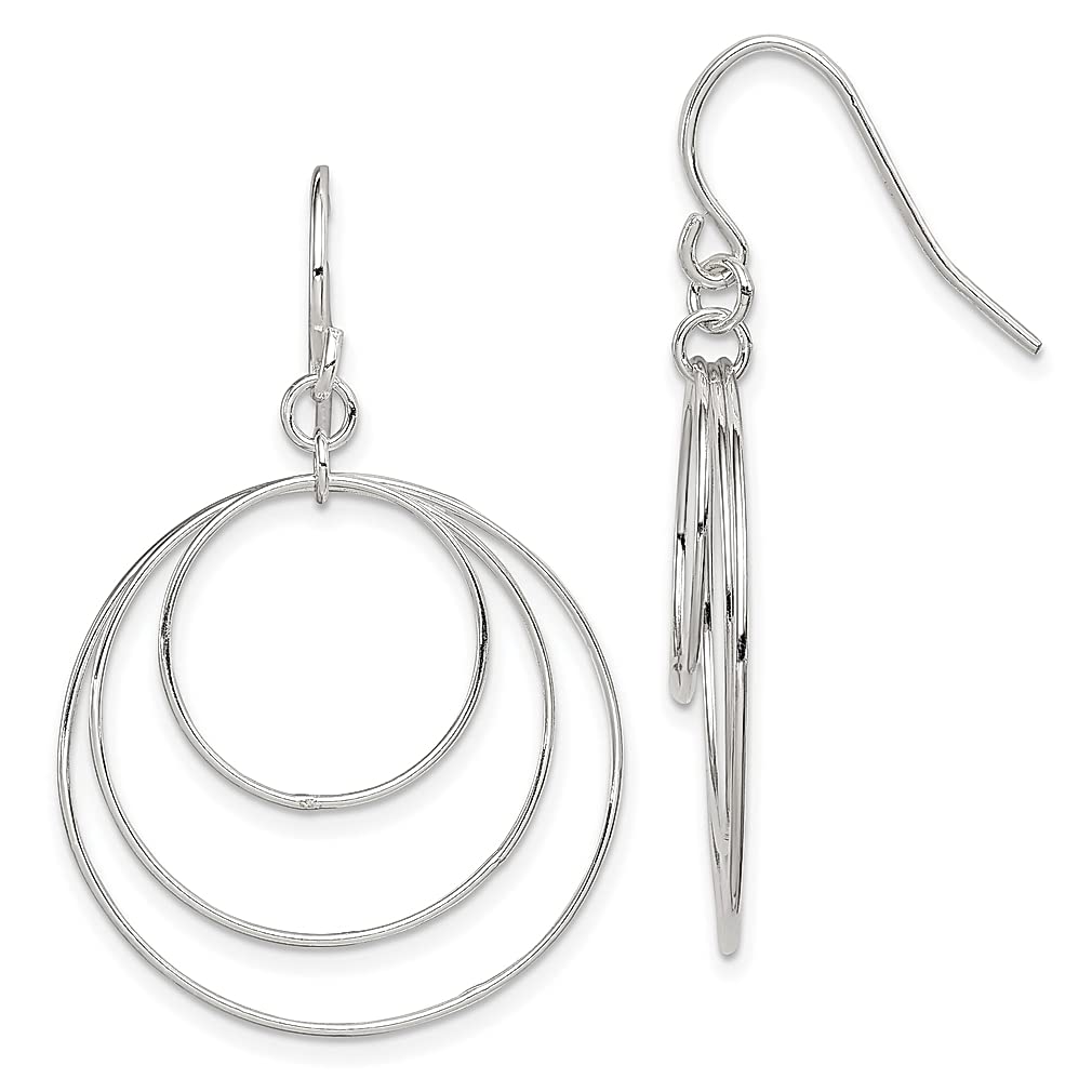 925 Sterling Silver Circle Drop Dangle Chandelier Earrings for Women - Elegant Fine Jewelry Gift for Her - Perfect for Weddings, Parties & Special Occasions