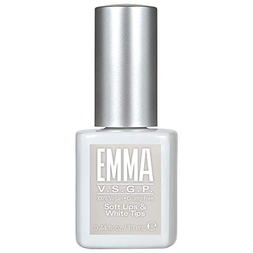 EMMA Beauty Gel Polish - Long Lasting Nail Color with 12+ Free Formula | 100% Vegan & Cruelty-Free Nail Polish | Soft Lips & White Tips Design | 0.44 fl oz Bottle | Perfect for Manicures, Pedicures & Nail Art at Home or Salon
