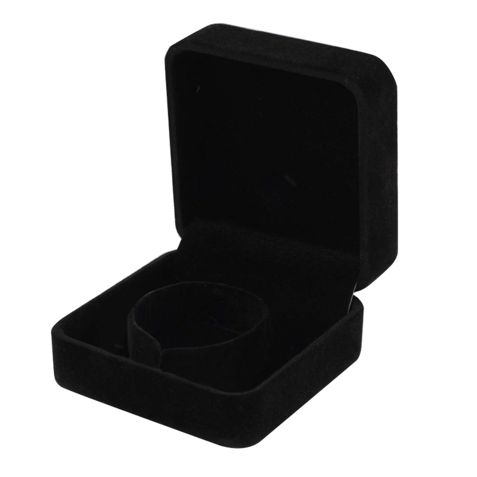 Udewo 1PC Velvet Jewelry Gift Box for Bracelets & Bangles - Elegant Black Velvet Bracelet Storage Box with Lid - Perfect Jewelry Gift Box for Presents, Birthdays, Anniversaries & Special Occasions