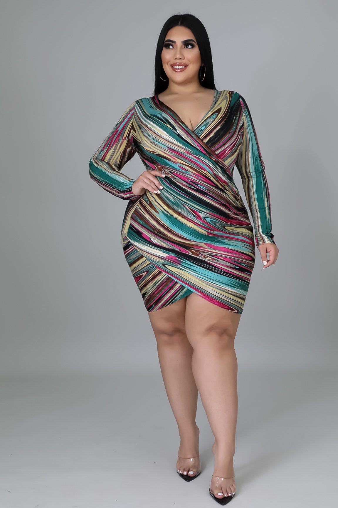 TOYA Women's Plus Size Curve-Hugging Dress - Flattering Bodycon Dress for Casual, Party & Evening Wear | Comfortable & Stylish for All Occasions