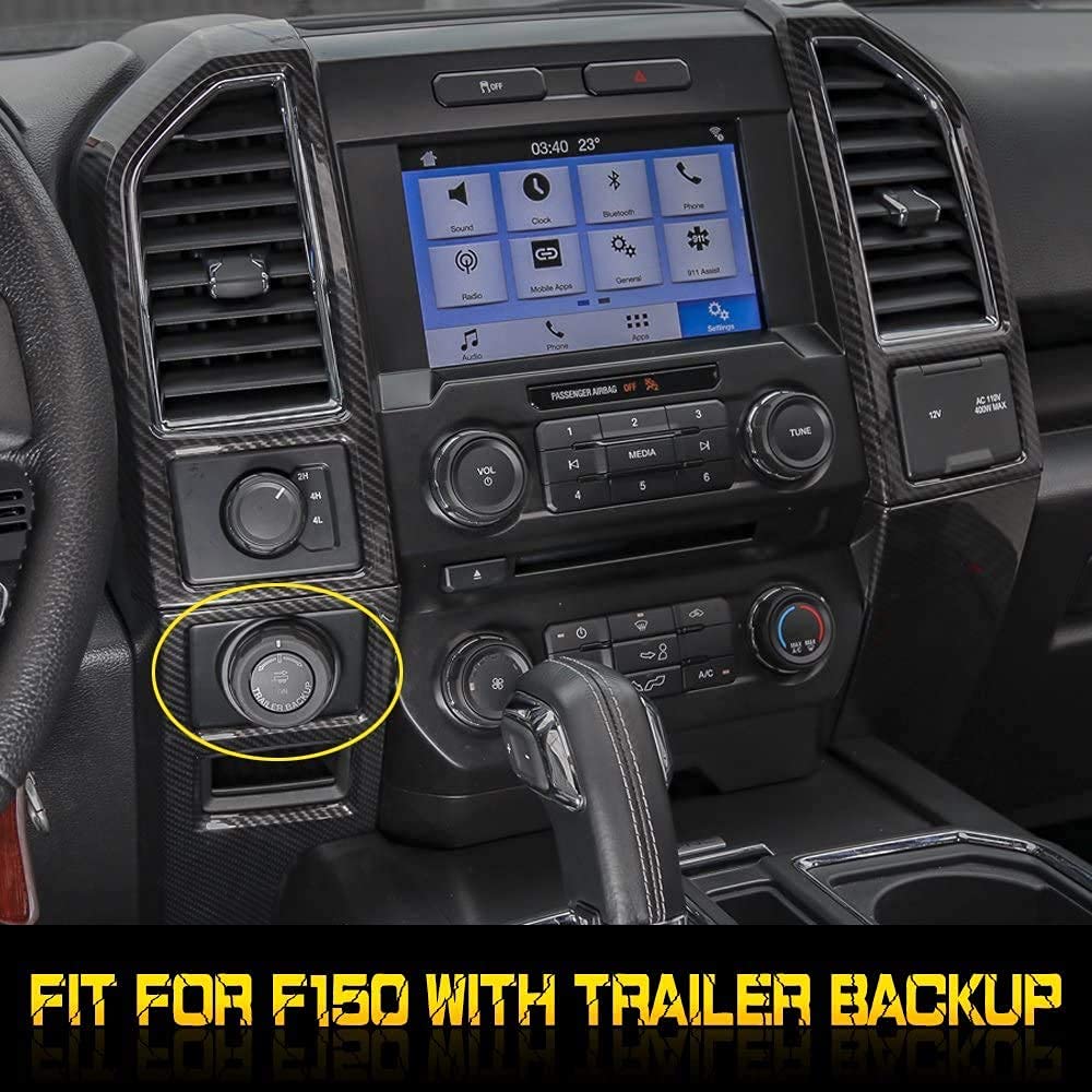 Ford F-150 F150 2015-2020 Interior Accessories Kit - 17pcs Steering Wheel Trim, Door Handle Decor, Air Vent Covers & Armrest Strips | Upgrade Your Truck Cabin Style for Road Trips & Daily Commutes