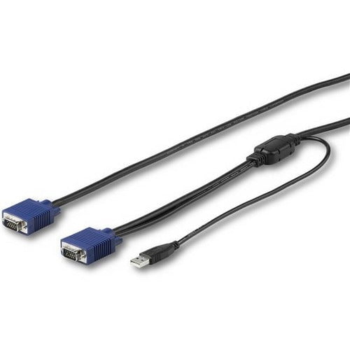 StarTech RKCONSUV10 10 ft (3 m) USB KVM Cable for Rackmount Consoles - VGA & USB KVM Switch Extension - Ideal for Server Rooms, Data Centers & IT Workstations