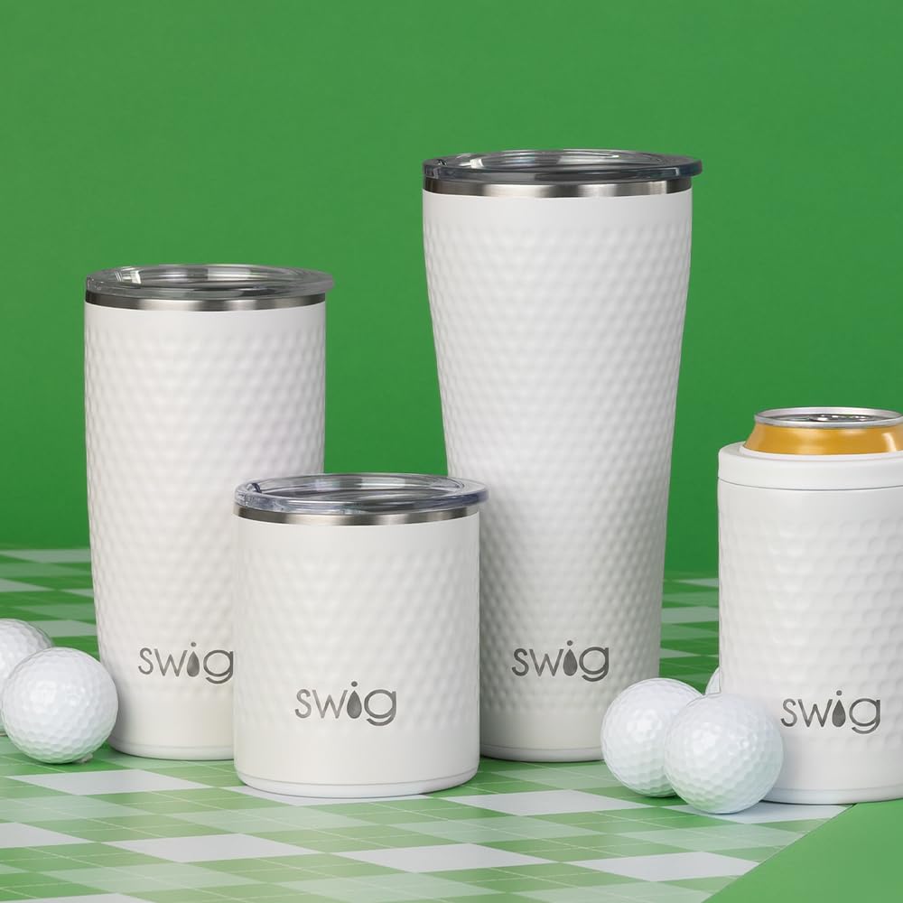 Swig Life 32oz Insulated Stainless Steel Tumbler with Lid - Leakproof Travel Coffee Mug, Cup Holder Friendly, Double Wall Vacuum Insulation for Hot & Cold Drinks - Perfect for Golf, Commuting, Office & Outdoor Activities