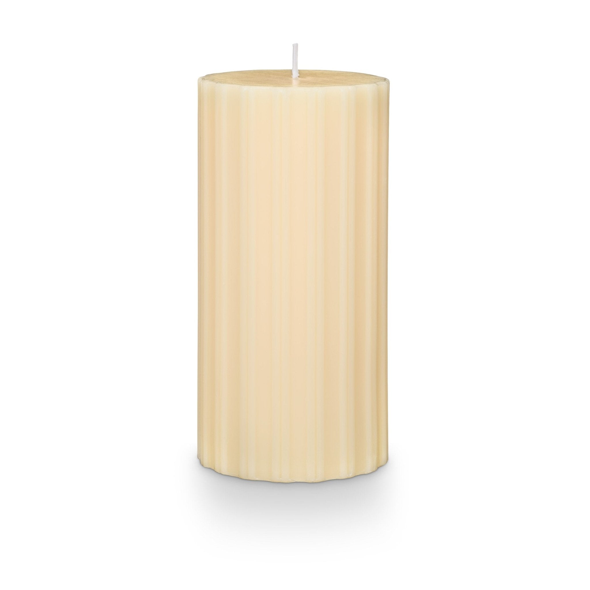 Isla Lily Medium Fragranced Pillar Candle - Long-Lasting Scented Home Decor for Relaxation & Aromatherapy - Perfect for Living Room, Bedroom, and Spa Ambiance