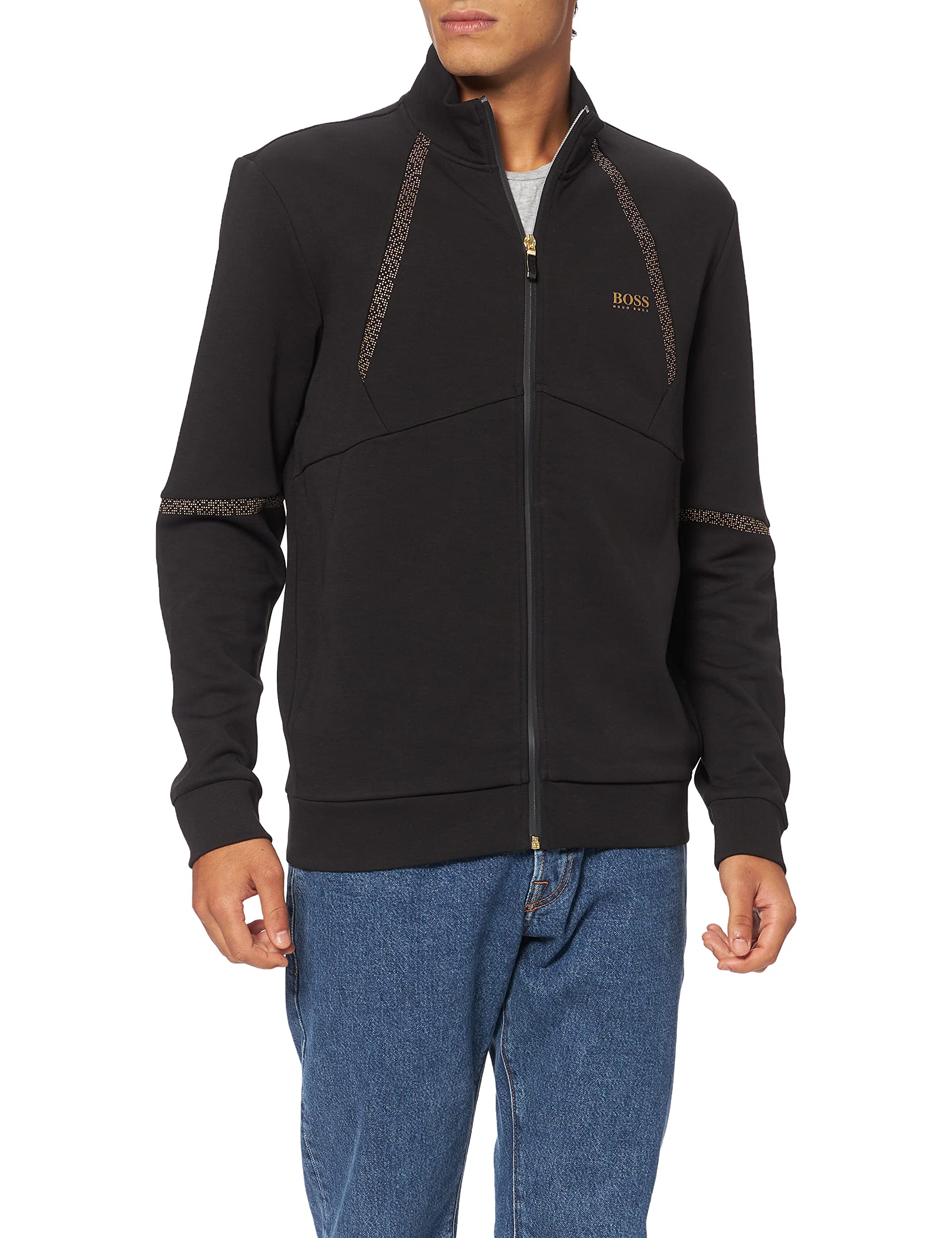 BOSS Men's Sweat Jacket - Lightweight Fleece Lined Hoodie for Casual Wear, Gym & Outdoor Activities | Comfortable Pullover with Pockets | Sizes S-XXL