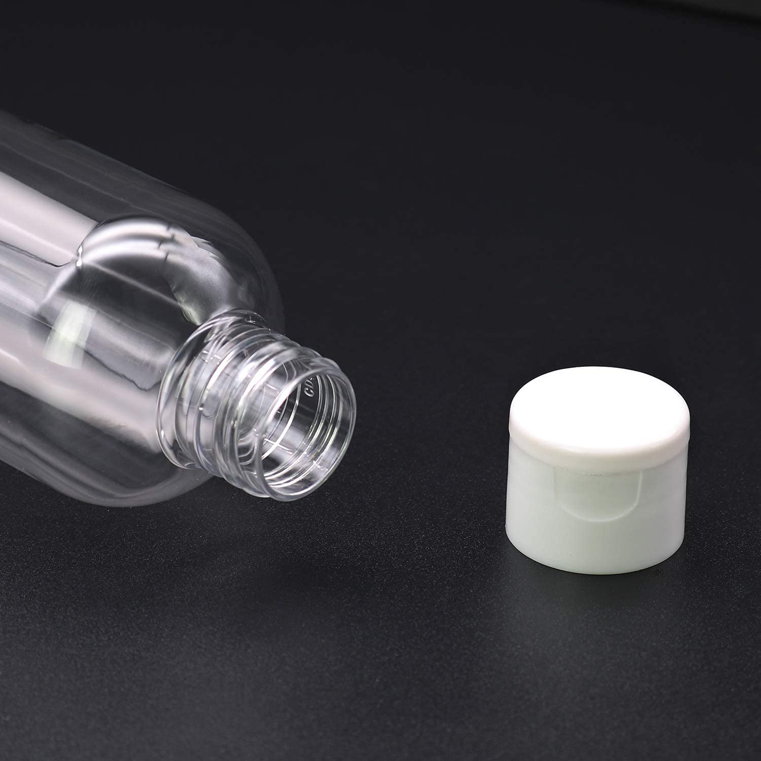 200ml Refillable Travel Size Plastic Bottles - Clear Empty Squeeze Bottles with Flip Top Cap for Toiletries, Shampoo, Lotion & Cosmetics | Leak Proof & Portable | Perfect for Travel, Gym & Home Use (Pack of 3)