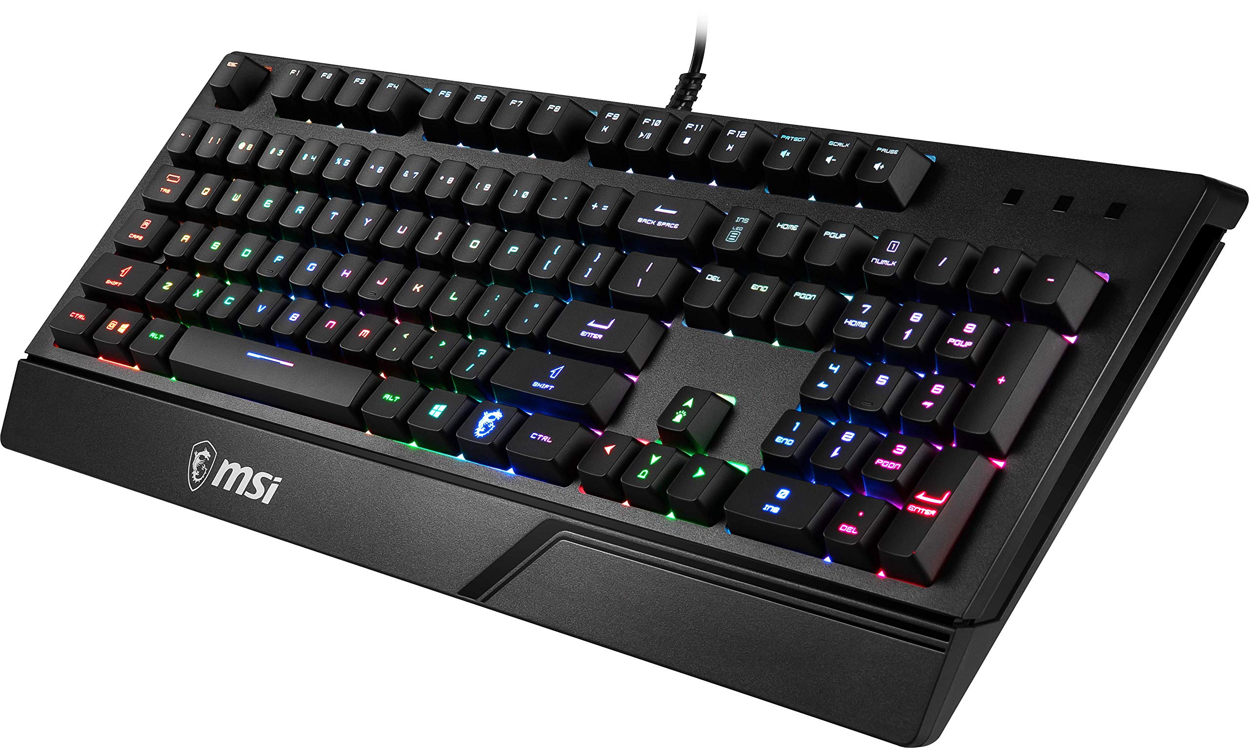 MSI GK20 RGB Gaming Keyboard - Waterproof, Anti-Ghosting for PC Gaming