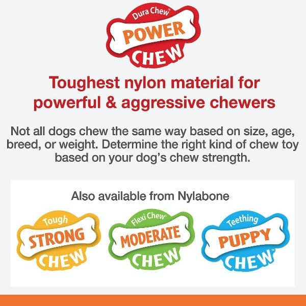 Nylabone Power Chew Ring - Durable Dog Chew Toy for Aggressive Chewers - Best for Large & Medium Dogs - Promotes Dental Health & Reduces Anxiety - Perfect for Playtime & Training Sessions