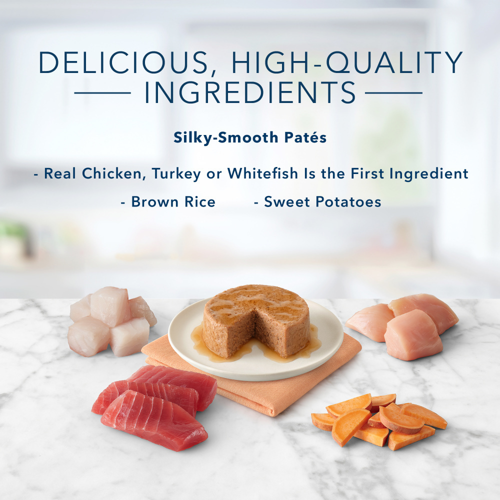 Blue Buffalo Tastefuls Adult Wet Cat Food - Natural Pate Variety Pack with Chicken, Turkey & Ocean Fish Entrees | High Protein Grain-Free Cat Food for Indoor & Outdoor Cats | Perfect for Mealtime & Special Treats