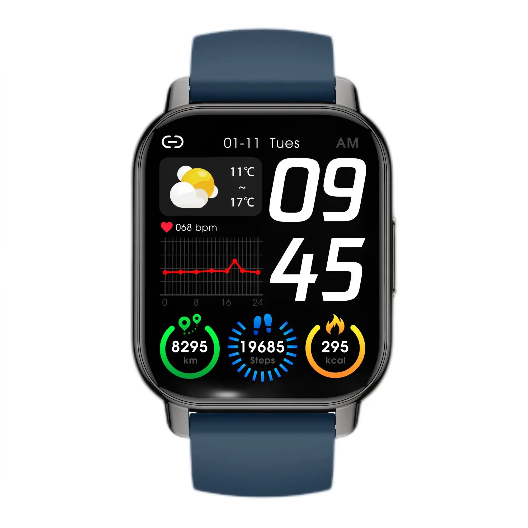 P66 1.85 Inch Smart Watch - Fitness Tracker with Heart Rate Monitor, Sleep Tracking, Waterproof Smartwatch for Men Women - Perfect for Running, Swimming & Daily Activity Tracking