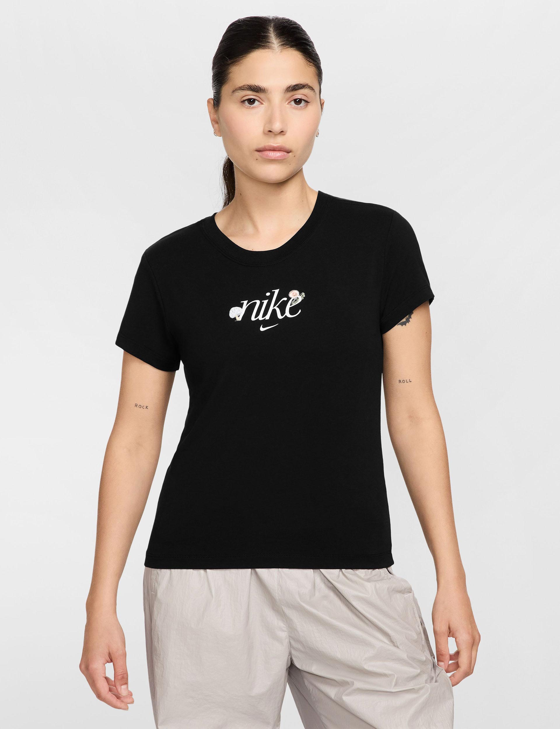 Sportswear Chill Knit Slim Graphic T-Shirt for Men - Black | Comfortable Athletic Tee for Gym, Running & Casual Wear