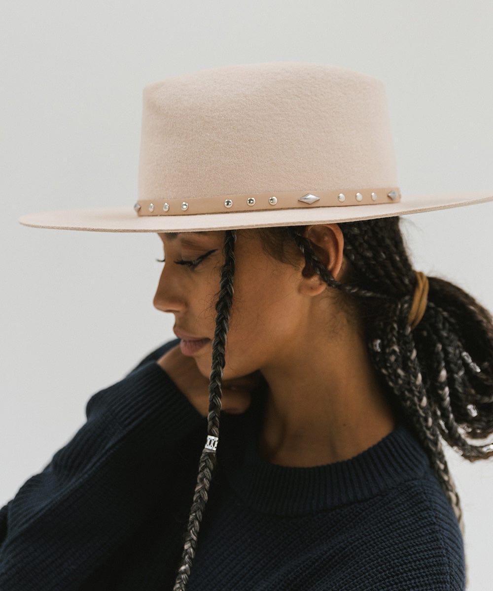 Studded Leather Hat Band for Cowboy Hats - Western Style Accessory for Rodeo, Music Festivals & Outdoor Events