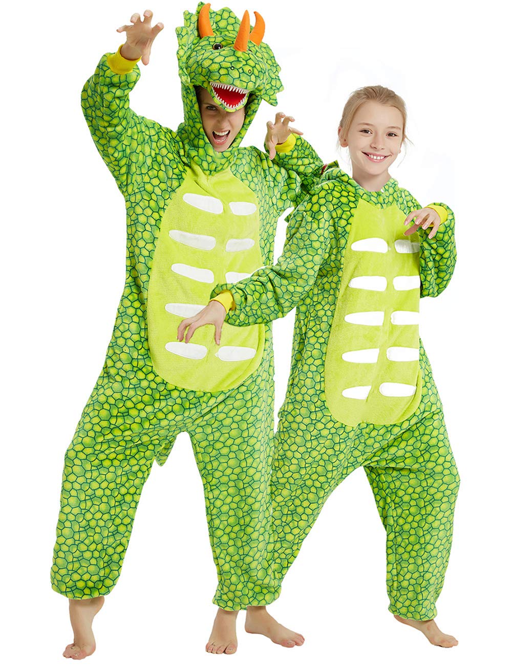 Dinosaur Onesie for Adults - Women's Novelty One-Piece Pajamas | Fun Costume for Halloween, Cosplay & Loungewear