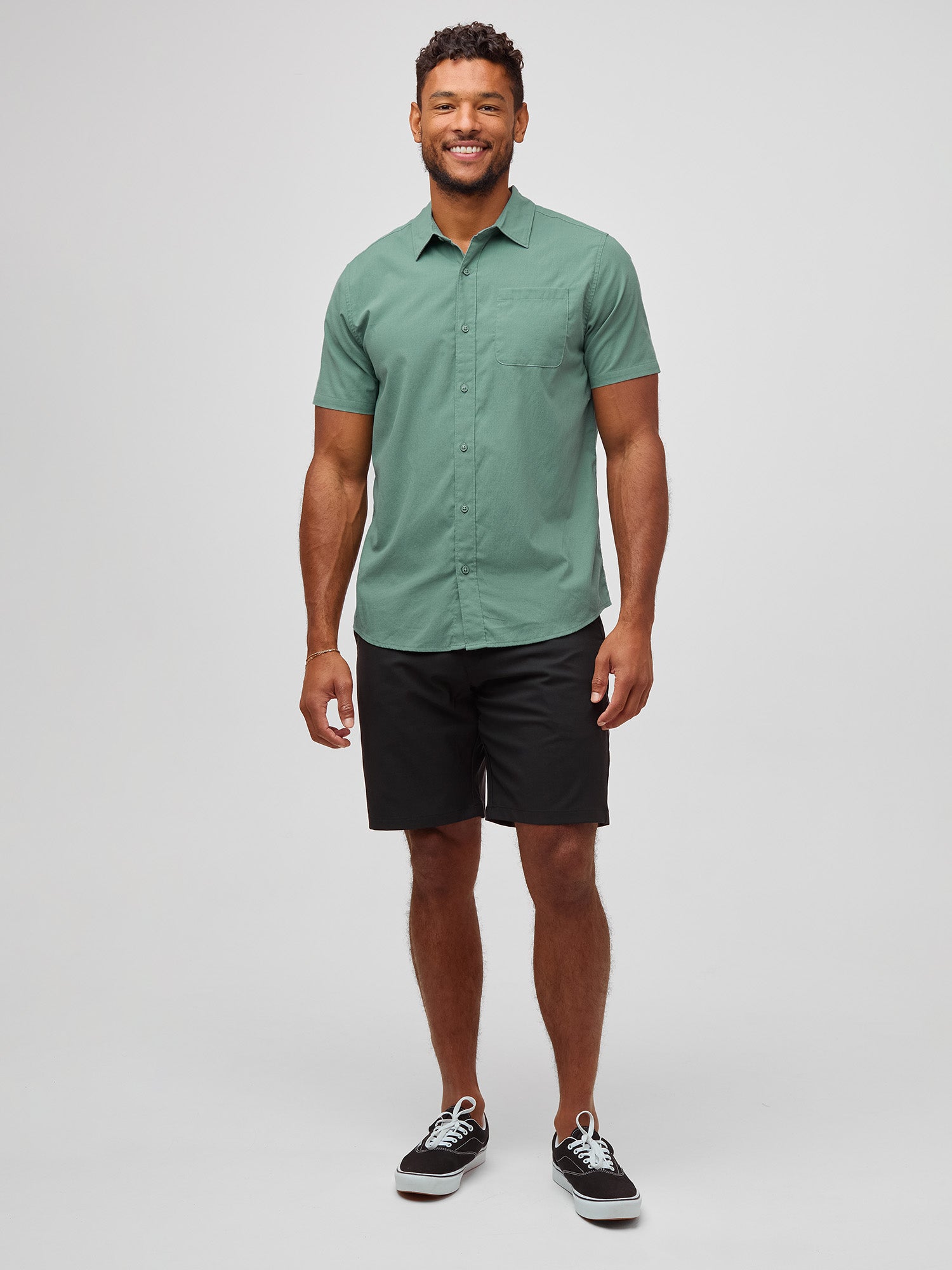 Men's Sagebrush Short Sleeve Stretch Button Up Shirt - Comfortable Casual Wear for Outdoor Adventures & Everyday Style