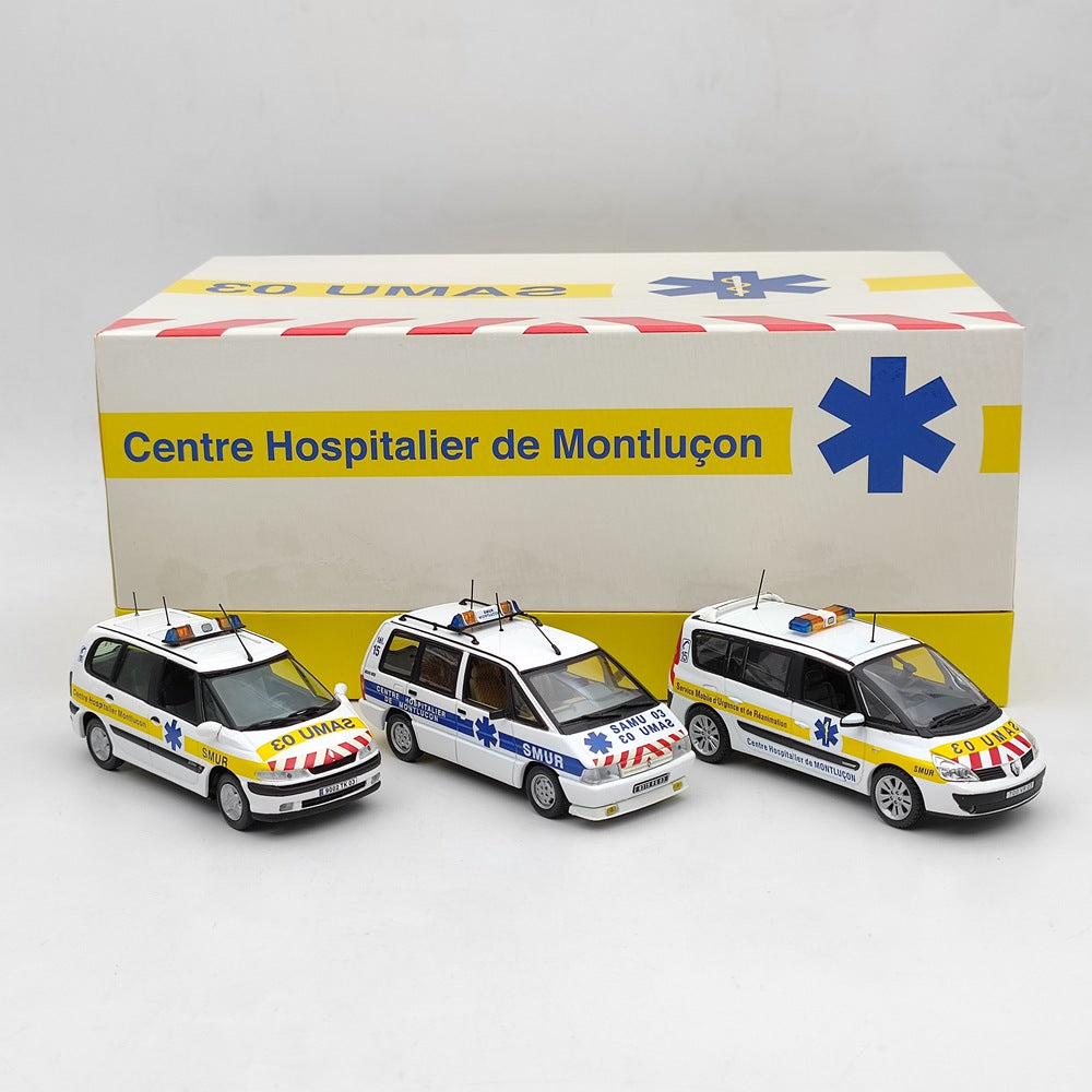 1/43 Scale Universal Hobbies Renault Espace SAMU 03 SMUR #2282 Diecast Model Car - Collectible Emergency Vehicle Toy for Display & Gifts (First Responder Scene)