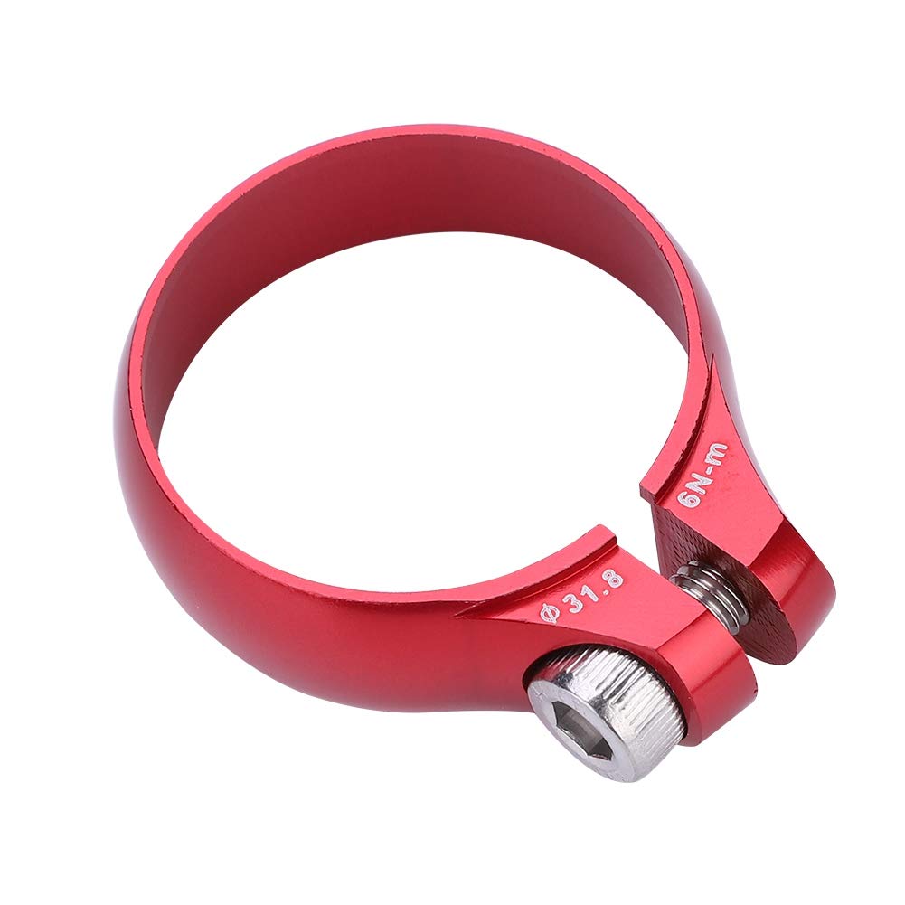 31.8mm Quick Release Bike Seat Clamp - Durable Lightweight Bicycle Seatpost Clamp for 27.2mm Seatposts | Perfect for Road Bikes & Mountain Bikes (Red) | Ideal for Commuting, Trail Riding & Bike Maintenance