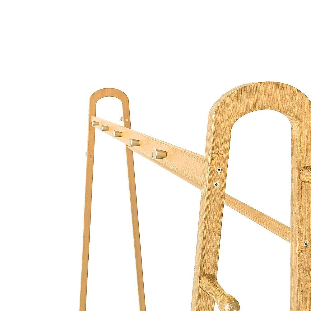 160x100cm Slim Space Saving Clothes Rack - Stylish Freestanding Garment Organizer for Bedroom, Closet & Laundry Room