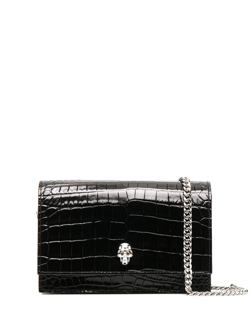 Alexander McQueen Black Leather Shoulder Bag for Women - Luxury Designer Handbag for Work, Travel & Evening Events