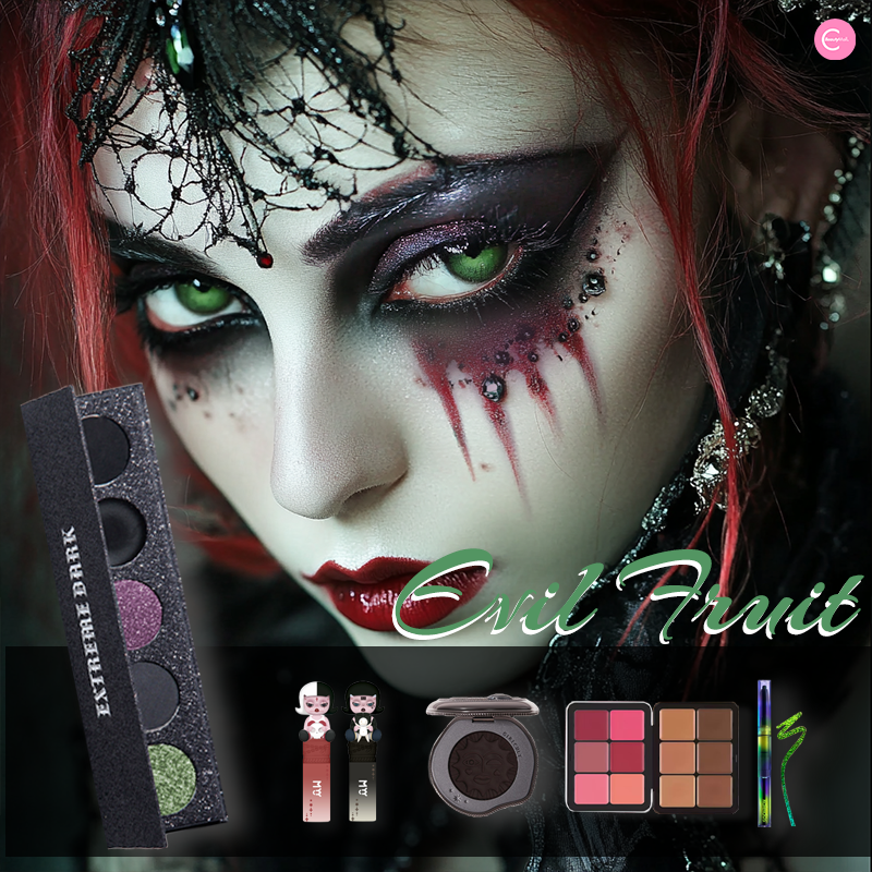 Halloween Evil Fruit Cosplay Makeup Kit - Scary Face Paint Set for Horror Costume Parties & Haunted House Events
