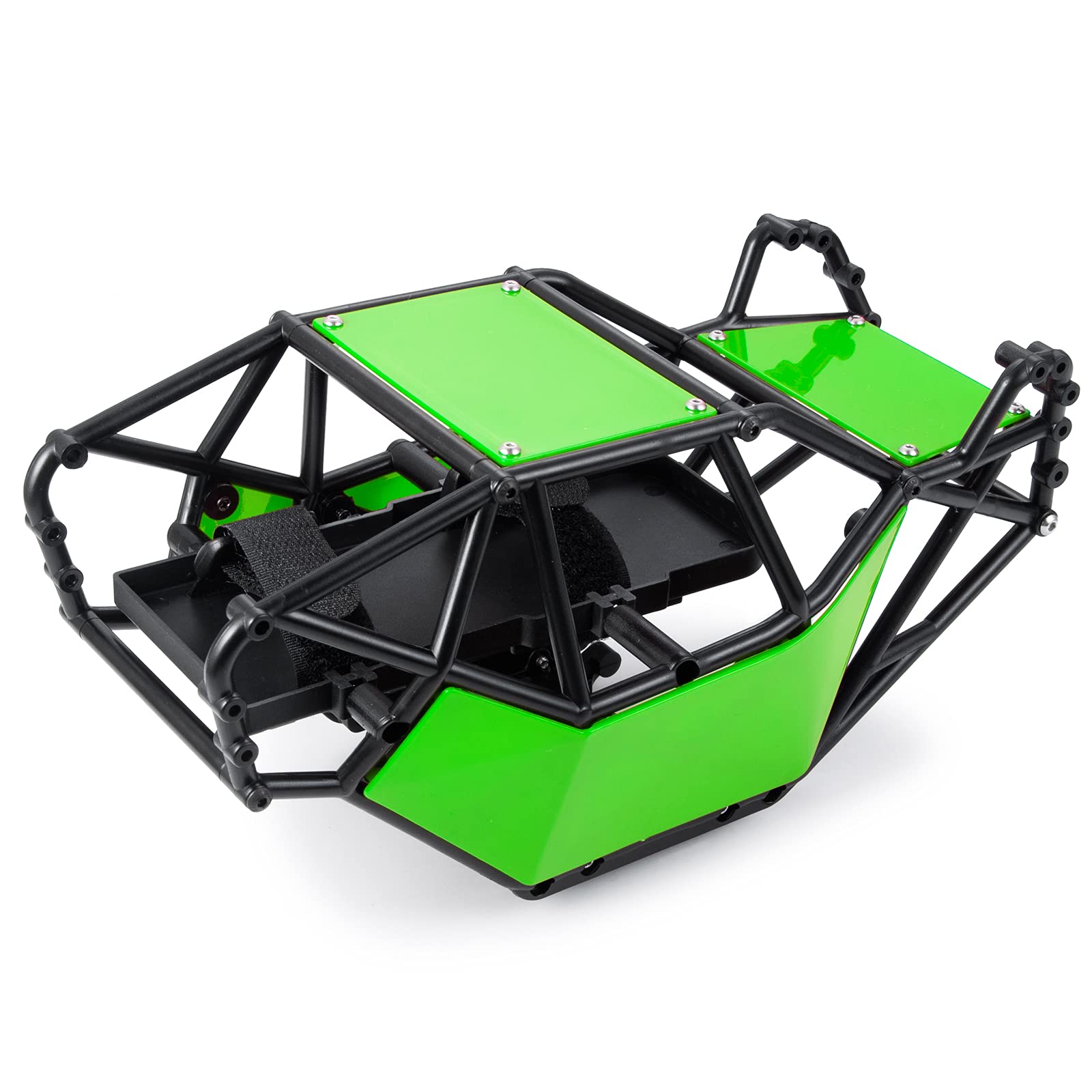 1/10 Axial SCX10 II 90046 RC Crawler Car Rock Buggy Body Shell - Durable Roll Cage & Green Exterior - Perfect for Off-Road Crawling & Trail Adventures