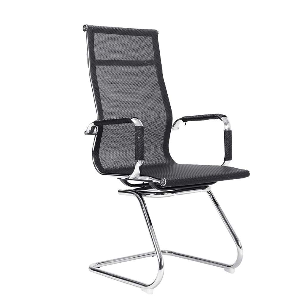 Ergonomic Mesh Office Chair - Modern Minimalist Computer Desk Chair with Swivel & Breathable Back Support, Adjustable Height for Home Office, Conference Room, or Gaming (Black with Rollers, Low Back) - Perfect for Long Work Sessions & Comfortable Seating