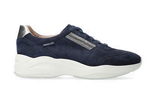 Mephisto Women's Rose Sneakers - Comfortable Casual Walking Shoes in Denim Blue, Size 6 M US - Perfect for Everyday Wear, Travel & Light Hiking