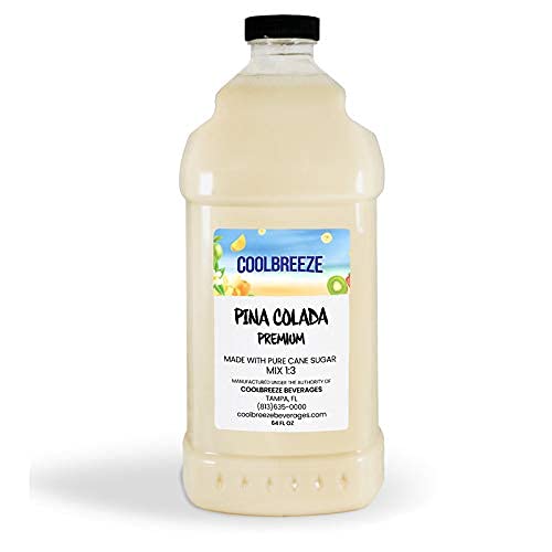 Coolbreeze® Pina Colada Frozen Drink Mix - Ready to Use Premium Cocktail Mixer - Case of Six 1/2 Gallon Bottles for Parties, BBQs & Summer Gatherings
