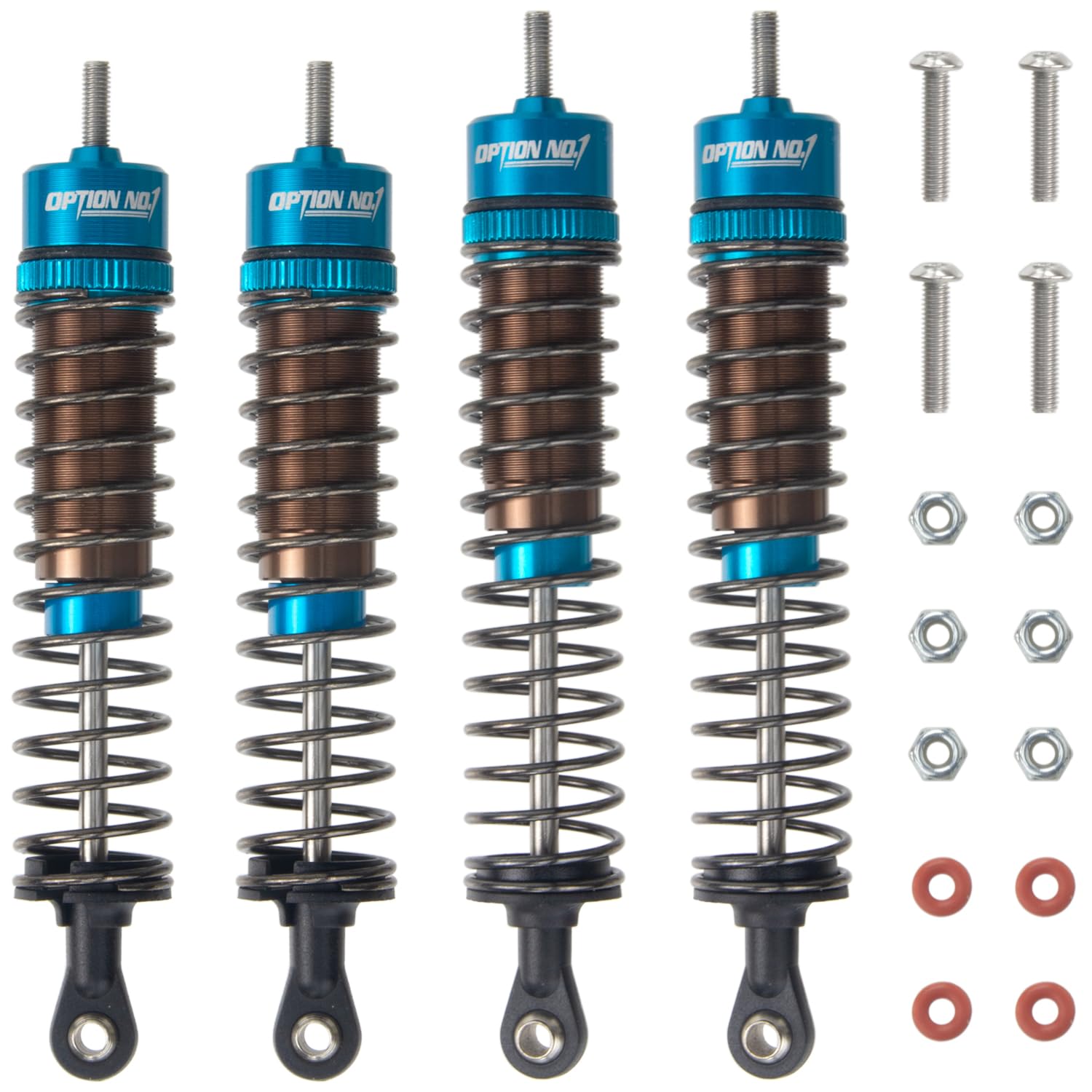 Adjustable Aluminum Front & Rear Oil Shock Absorbers for Tamiya CW-01 Chassis - Upgrade Parts for Lunch Box & Midnight Pumpkin RC Cars - Perfect for Off-Road Racing and Custom RC Builds
