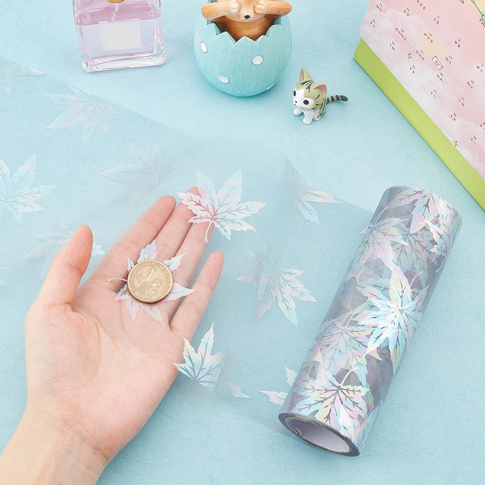 Maple Leaf Tulle Fabric Rolls 6