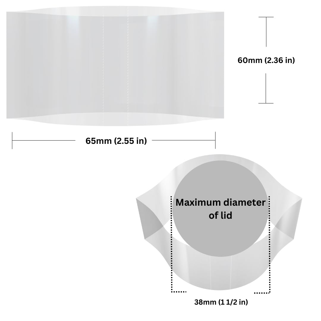 65 x 60mm Clear Perforated Shrink Sleeve Labels for Small Jars, Beverage Bottles & Liquor Bottles (1.25
