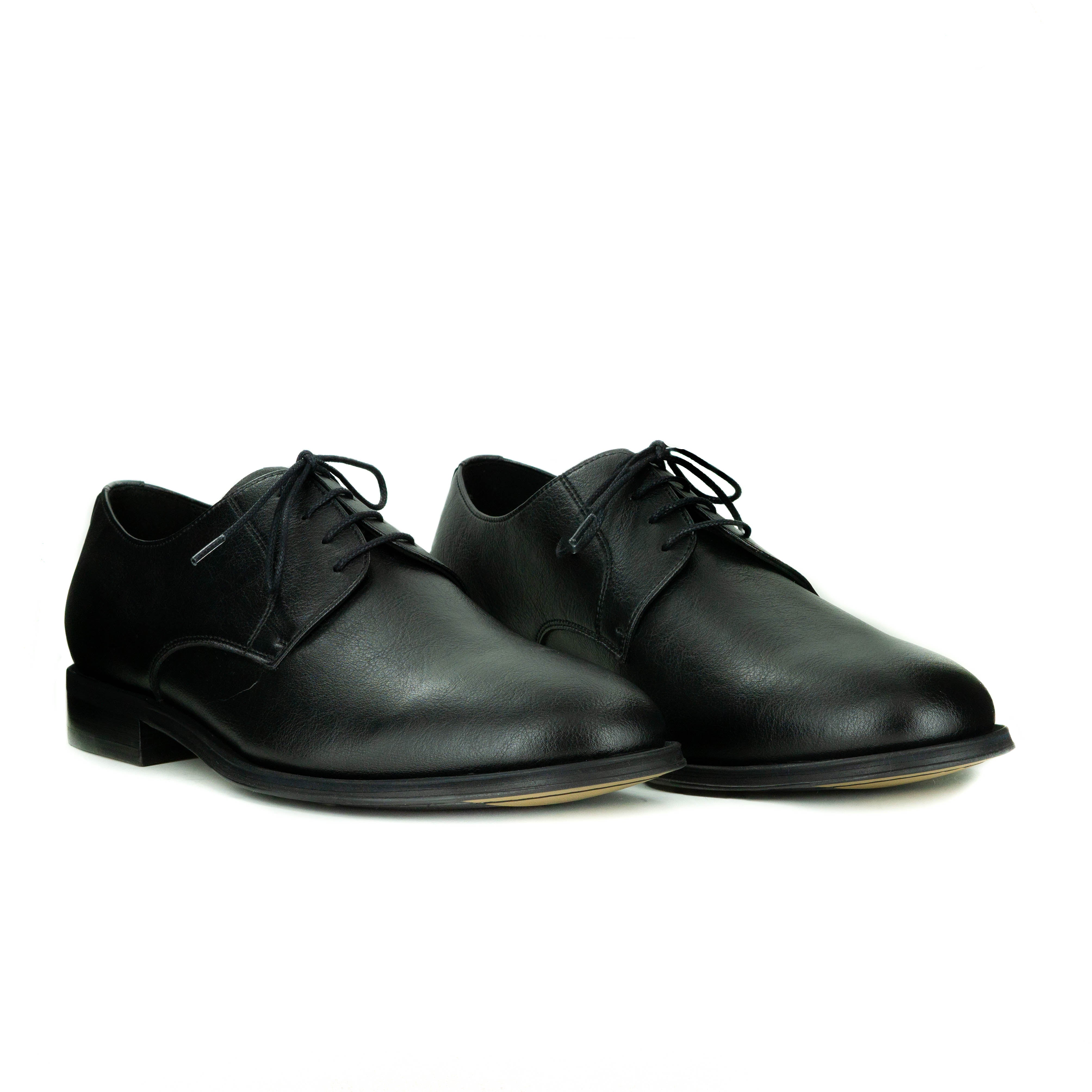 Novacas Benjamin Black Leather Shoes – Stylish & Comfortable Men's Dress Shoes for Work, Office & Formal Occasions
