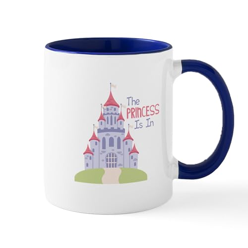 White/Navy Inside - The Princess Is In Mugs