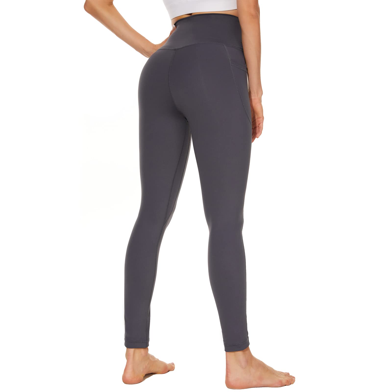 CCKO High Waisted Yoga Pants for Women with Pockets - Stretchy Workout Leggings with Tummy Control - Perfect for Gym, Running & Everyday Wear
