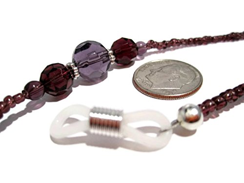 Purple Beaded Eyeglass Chain Lanyard - Stylish Beaded Glasses Holder for Women & Men | Perfect for Reading, Driving, and Everyday Use