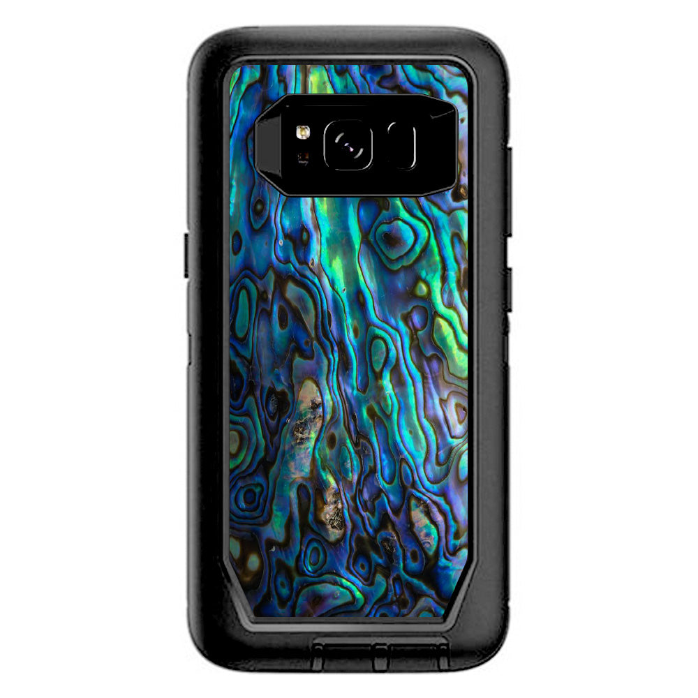 Premium Abalone Shell Green Swirl Blue Gold Otterbox Defender Case for Samsung Galaxy S8 - Stylish Protection for Everyday Use & Outdoor Adventures