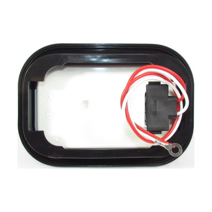 Fortpro 5 5/16 x 3 7/16 Inch White Rectangular LED Backup Light with 24 Bright LEDs & Clear Lens - F235306 | Perfect for Trucks, Trailers & Marine Vehicles