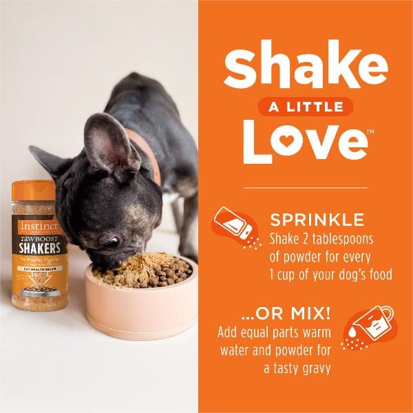 Instinct Raw Boost Shakers - Grain Free Gut Health Recipe Dog Food Topper for Digestive Support | Perfect for Picky Eaters & Sensitive Stomachs | Sprinkle Over Kibble or Mix with Wet Food