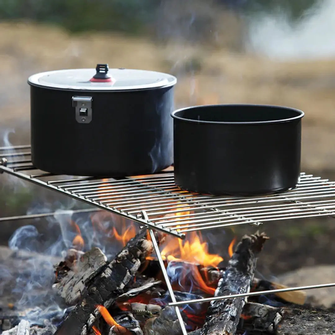 Coghlans Collapsible Camp Fire Steel Grill - Portable Outdoor Cooking Grill for Camping, Hiking & Backpacking - Perfect for BBQ, Picnics & Wilderness Adventures