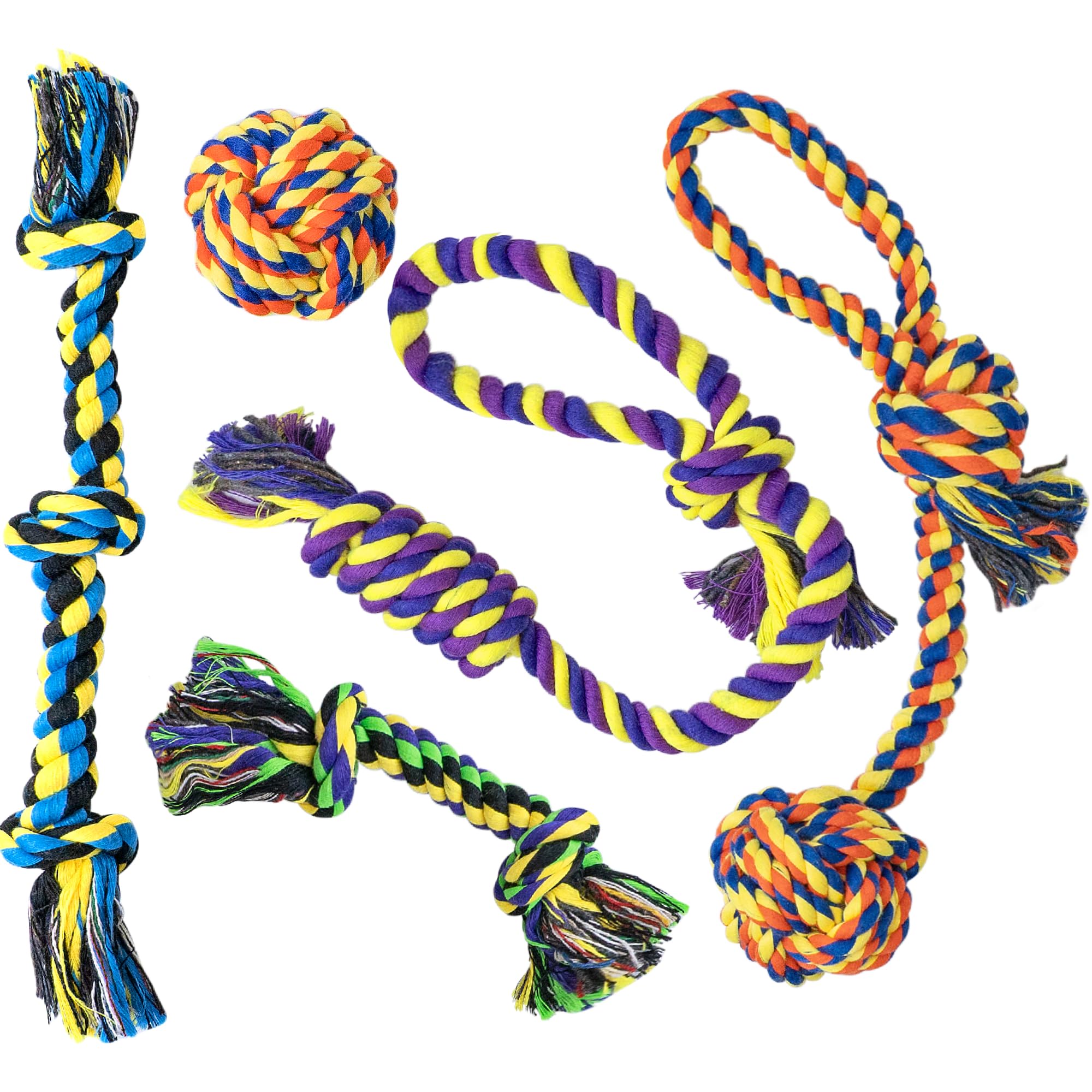 Durable 5-Pack Puppy Teething Toys for Small Dogs – Cotton Rope Chew Toys for Aggressive Chewers & Interactive Tug of War Play | Perfect for Puppy Training, Teething Relief & Bonding Time