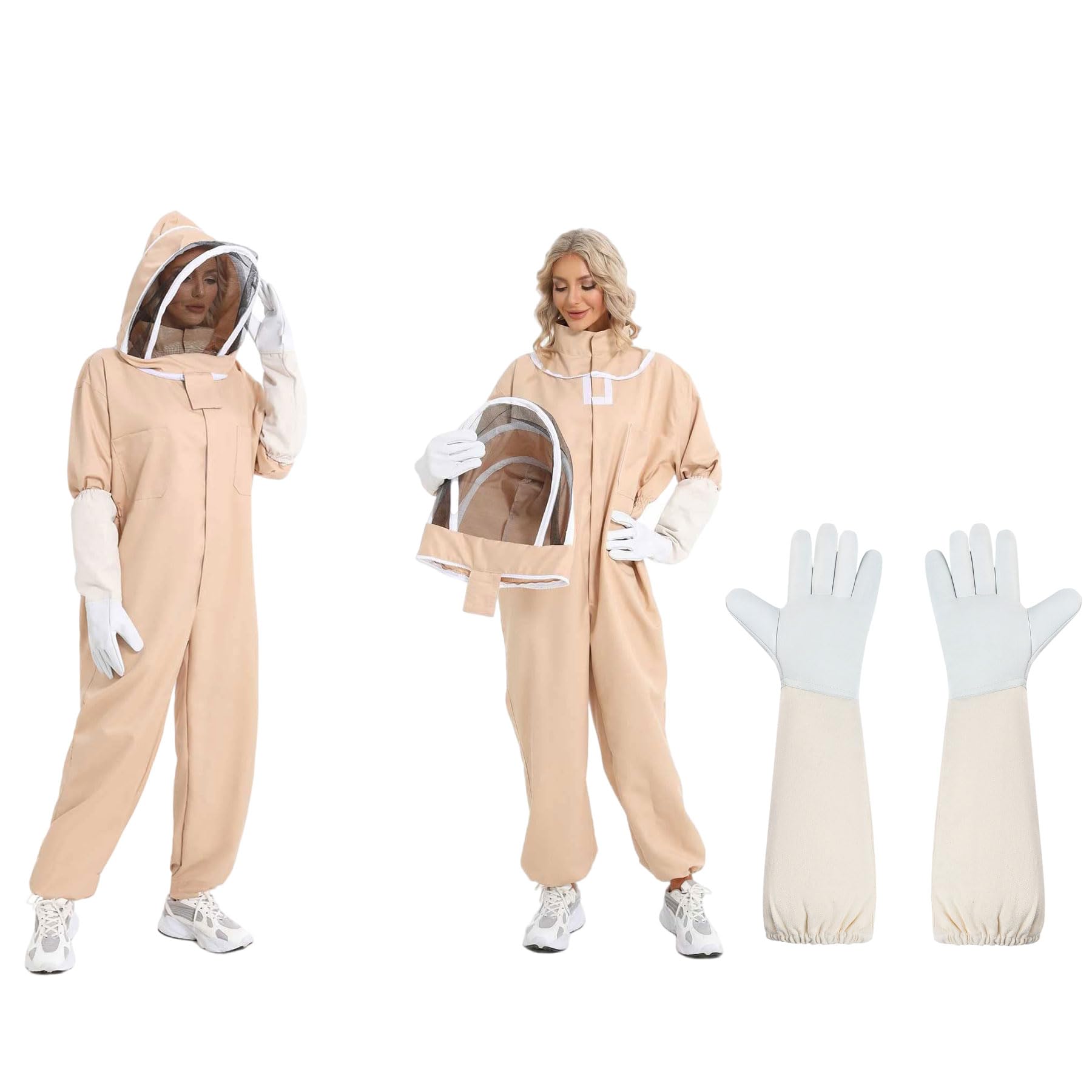 Sting Proof Beekeeping Suit for Women & Men - Full Body Protection with Gloves | Beekeeping, Honey Harvesting, and Hive Inspection