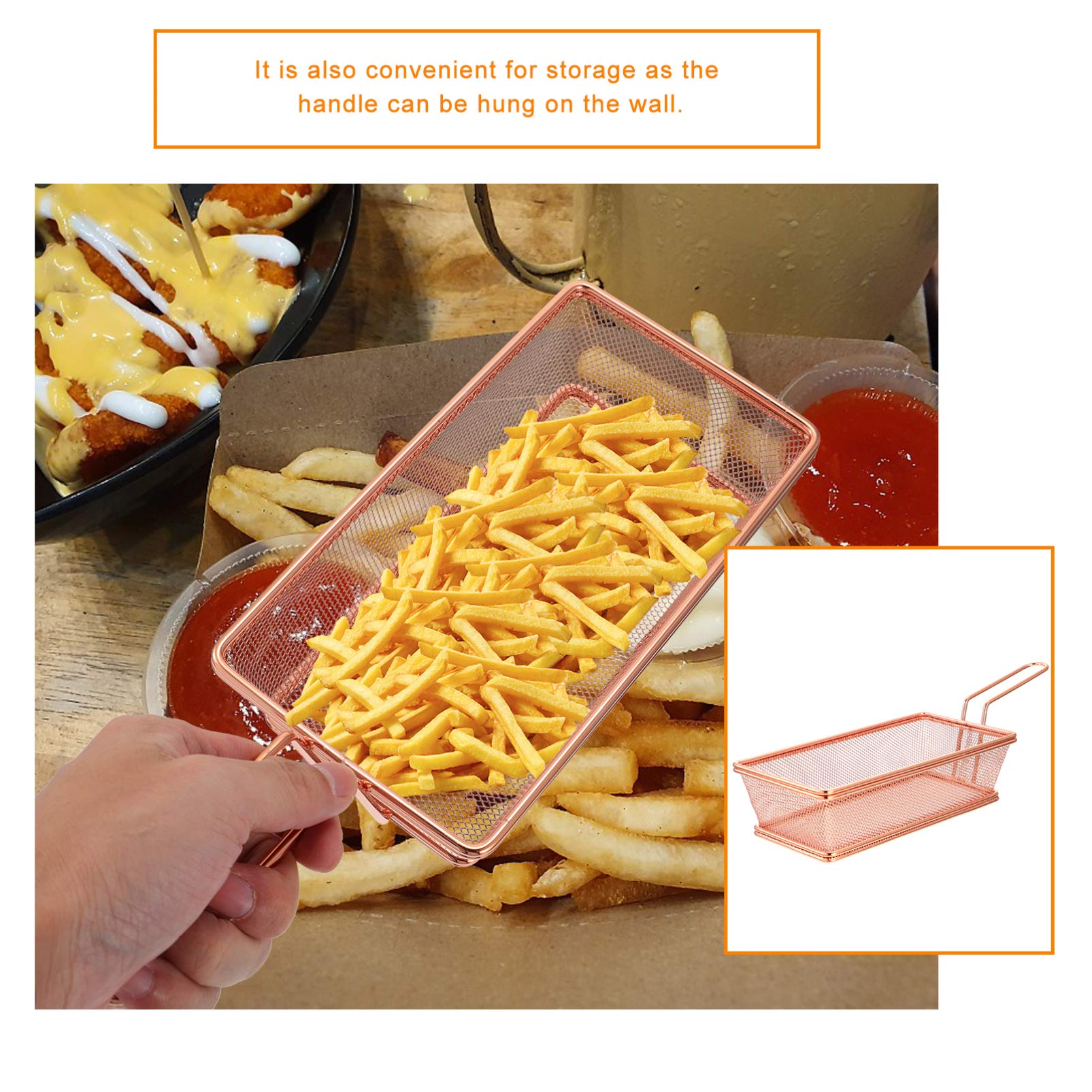 Stainless Steel Deep Fryer Basket - Kitchen Tool for Cooking & Food Presentation