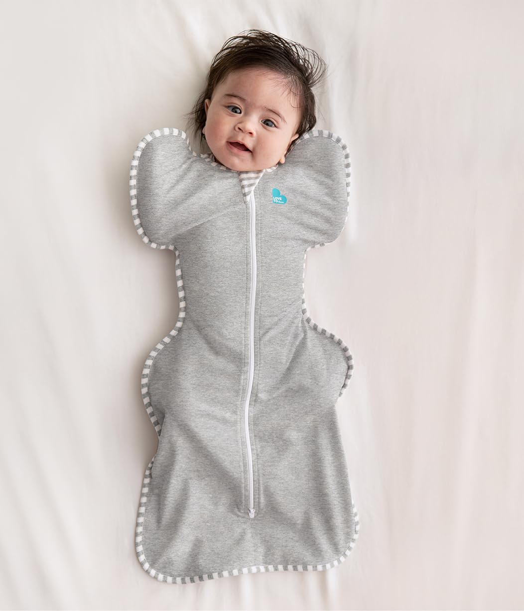 Love to Dream Swaddle UP Baby Sleep Sack - Self-Soothing Swaddle for Newborns 8-13lbs, Improves Sleep & Calms Startle Reflex, Soft Gray Infant Swaddle Blanket - Perfect for Nighttime & Naptime Comfort