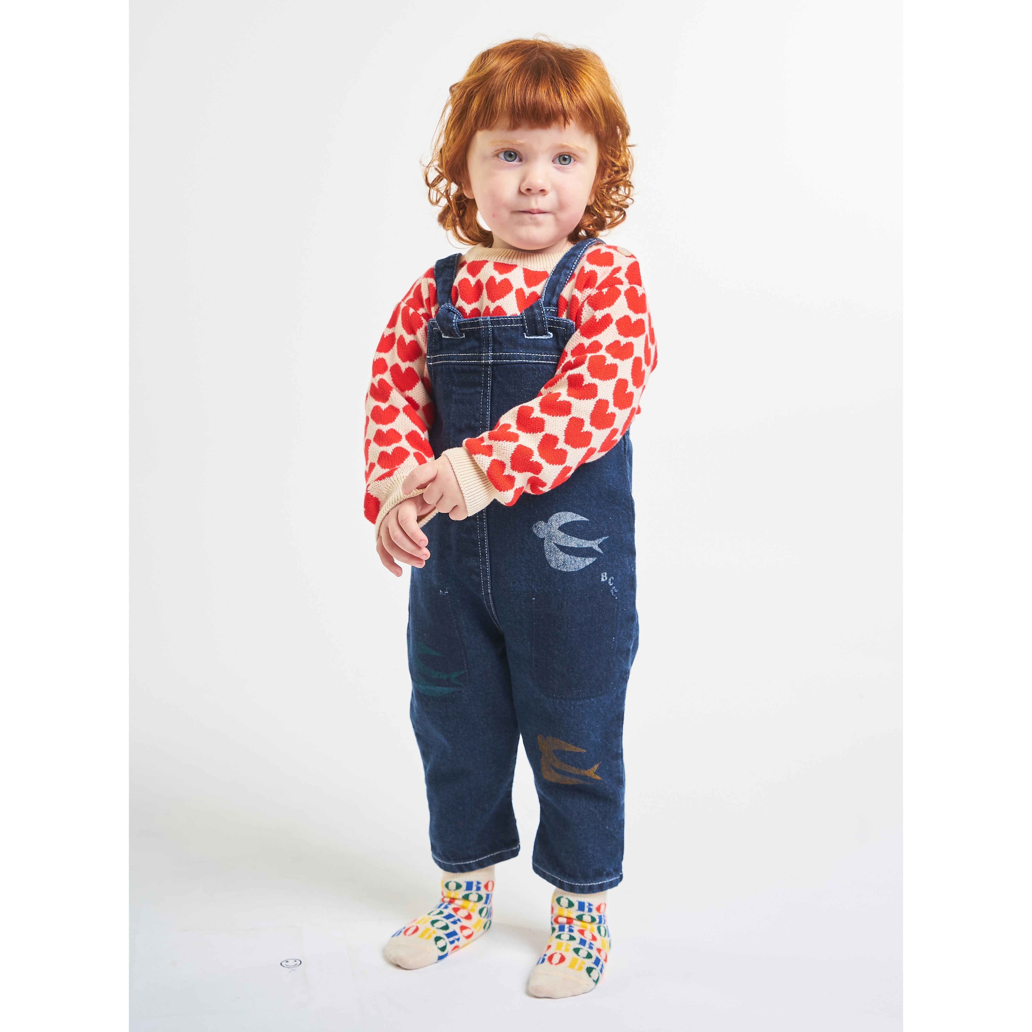 Bobo Choses Hearts Jumper - Cute Heart Print Sweater for Kids | Perfect for School, Playdates & Family Photos