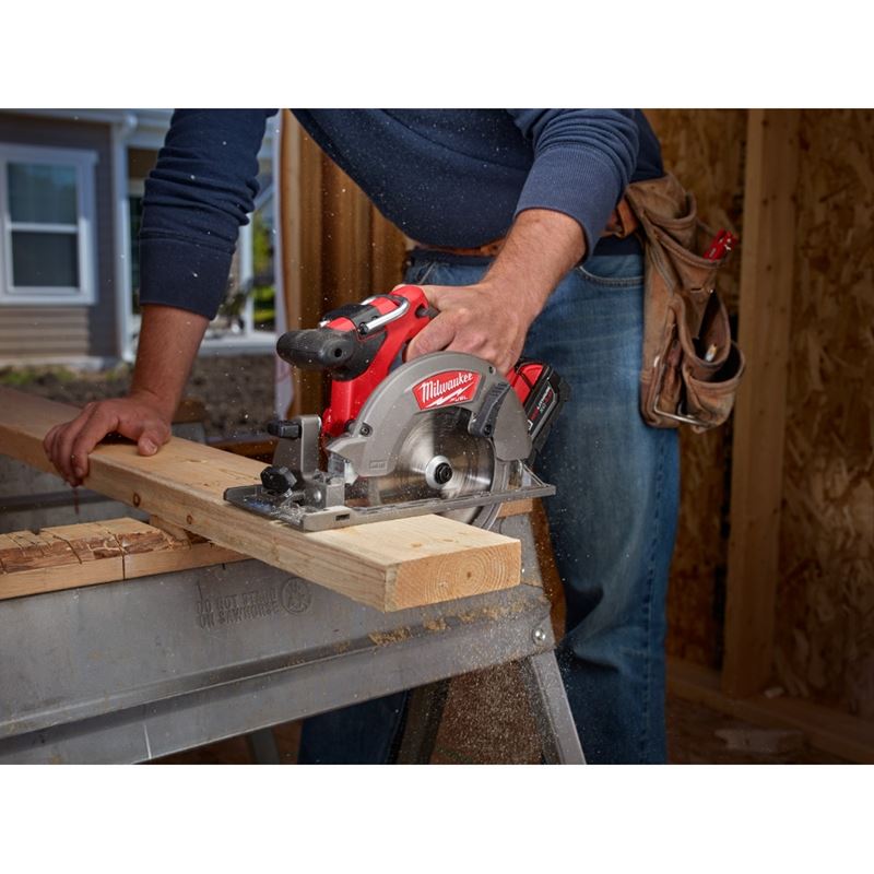 M18 FUEL 18V Brushless Cordless 6-1/2 Inch Circular Saw (Tool Only) - Lithium Ion Battery Powered for Woodworking & Construction Projects