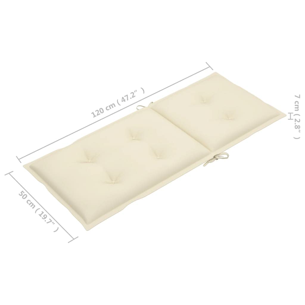 FAMIROSA 4-Piece Garden Chair Cushions Set - Cream Outdoor Patio Seat Cushions 47.2
