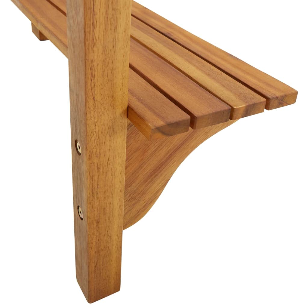 35.4x14.6x48.2 Inch Solid Acacia Wood Multi-Purpose Table - Balcony Bar, Dining, Kitchen, Coffee & Bistro Table for Indoor/Outdoor Use in Dining Room, Living Room, Cafe & Patio