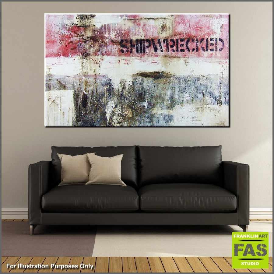 Urban Pop Shipwrecked Wall Art - Vintage Nautical Decor for Living Room, Bedroom & Office - Unique Home Decor Gift Idea