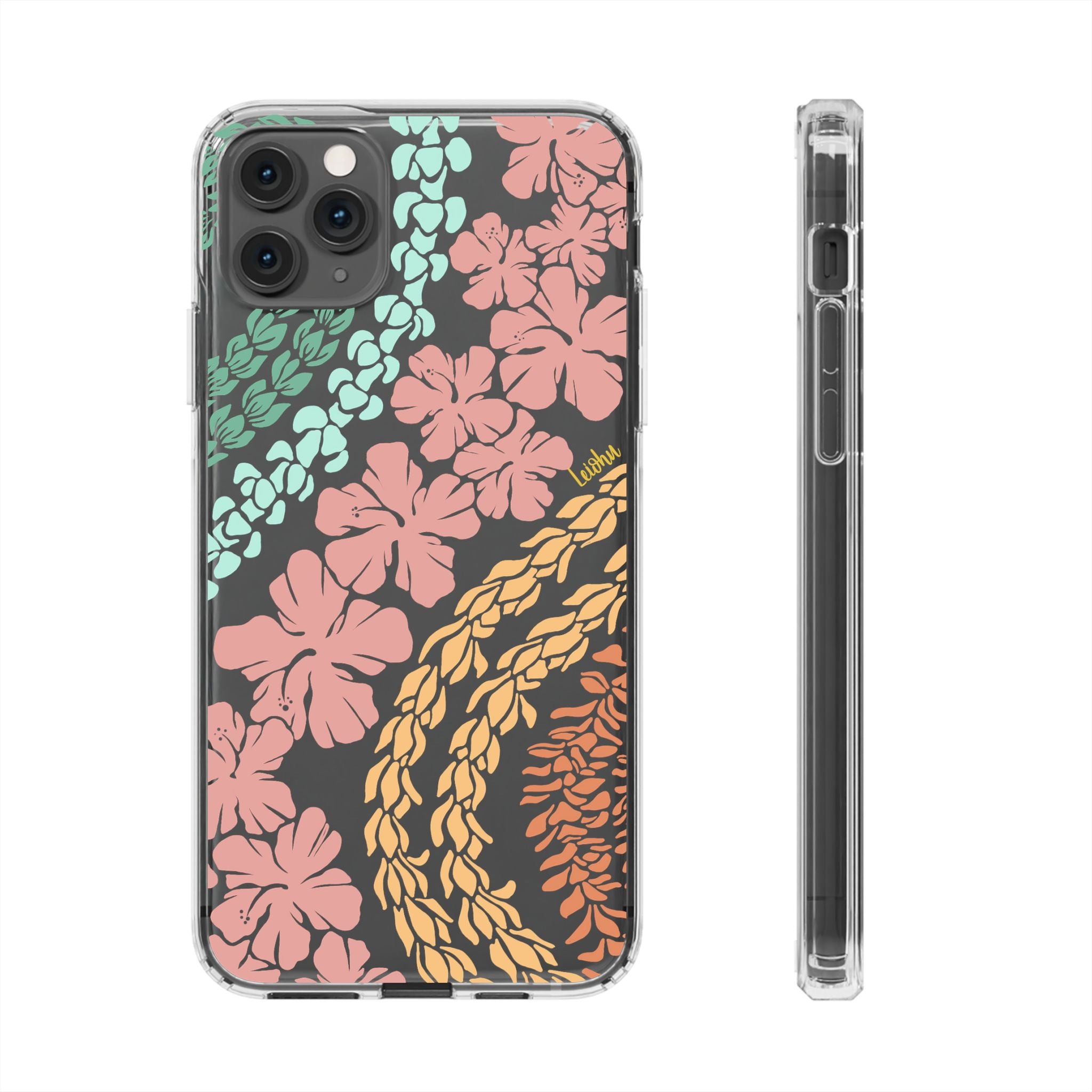 Groovy Lei Clear Phone Case - Slim Protective Cover for iPhone & Samsung - Perfect for Everyday Use, Travel & Outdoor Activities