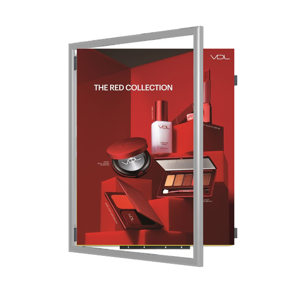 27x40 Poster Frame - SwingFrame with Swing Open Design, Wide Face Metal Display in 4 Finishes - Perfect for Movie Posters, Art Prints, and Home Decor